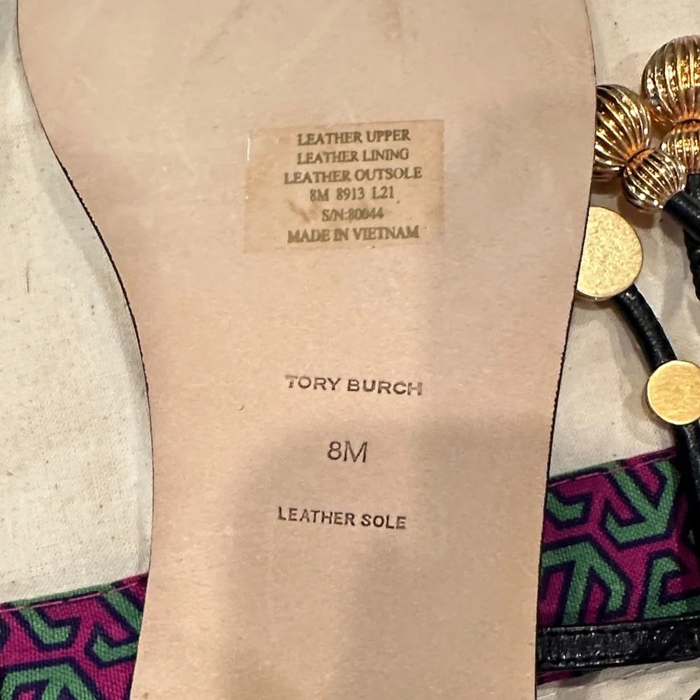 NWOB Tory Burch Capri Lace‑Up Sandals – Perfect Black – Size 8 – With Dust Bag - Picture 11 of 13